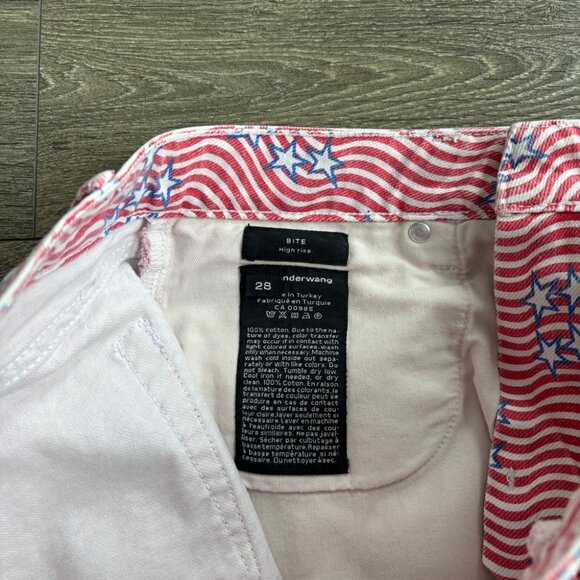 Alexander Wang T Bite Star Print Cutoff Denim Shorts - Picture 7 of 13